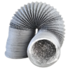 Tubo Aluminio Flexible diametro 100mm, Largo hasta 2 metros
